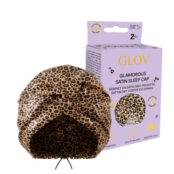 GLAMOROUS Bonnet en Satin Anit-Frisottis Cheetah GLOV