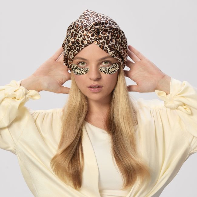 GLAMOROUS Bonnet en Satin Anit-Frisottis Cheetah GLOV