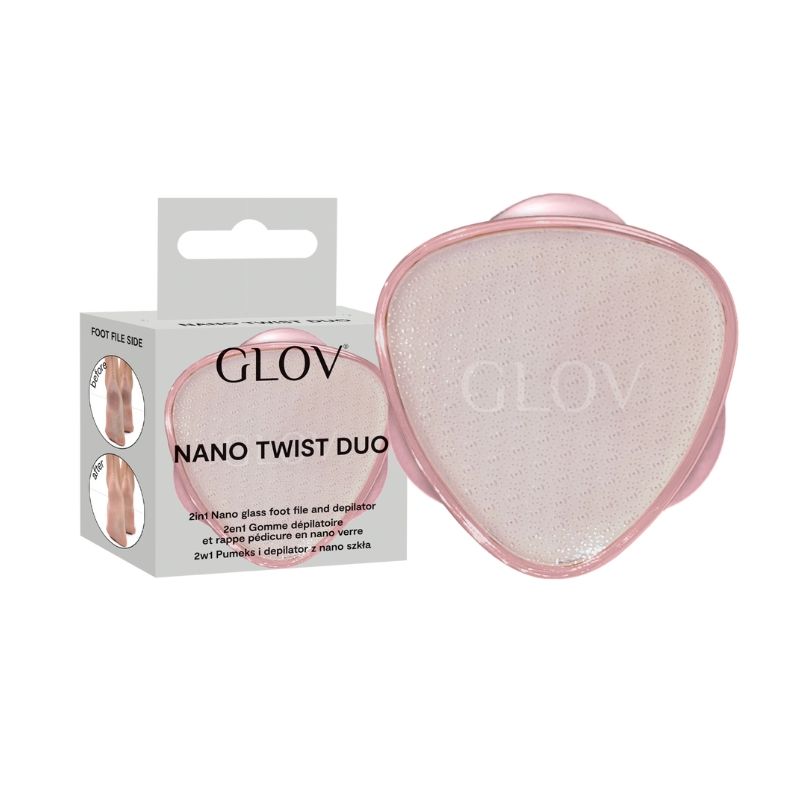 Nano Twist Duo Gomme Dépilatoire et Podorape Nano Verre Pink GLOV