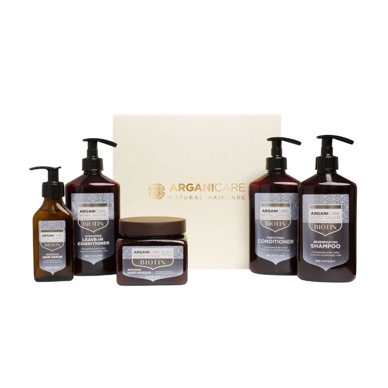 Coffret riparatore rinforzante Biotina 5 trattamenti Arganicare