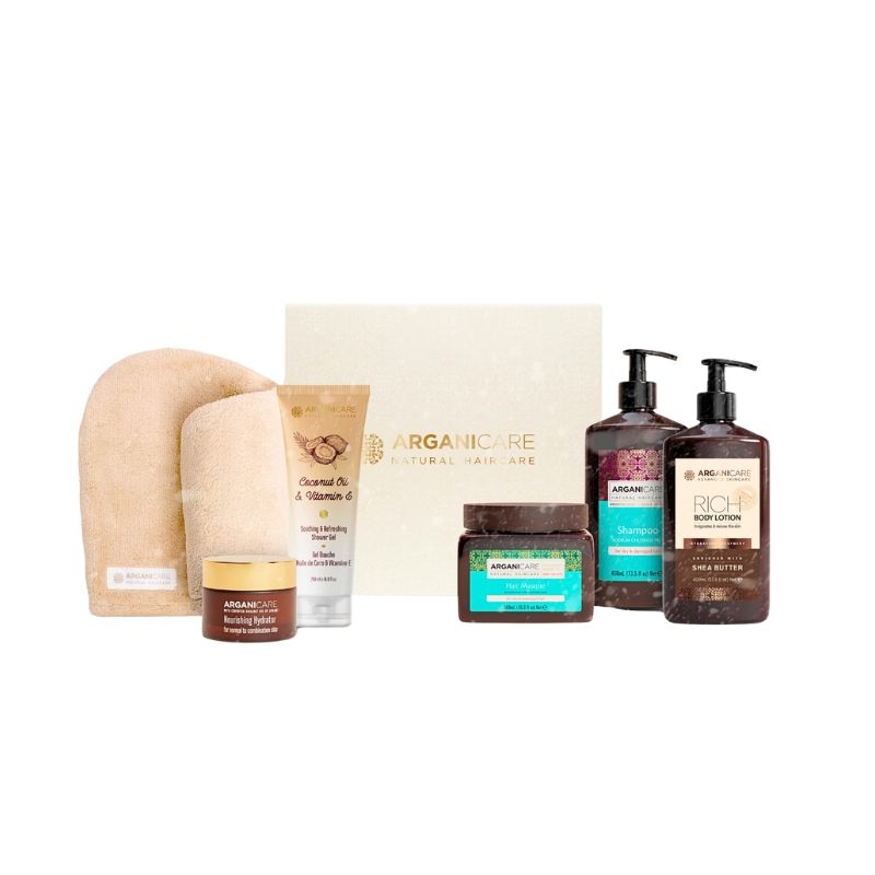 Coffret Rituel cheveux et corps Argan et Karité 6 soins Arganicare