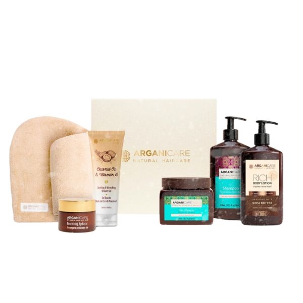 Coffret Rituel cheveux et corps Argan et Karité 6 soins Arganicare Coffret Rituel cheveux et corps Argan et Karité 6 soins Arganicare