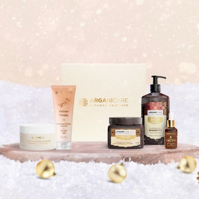 Coffret cabelo e corpo Pousse e Bem-Estar 5 cuidados Arganicare