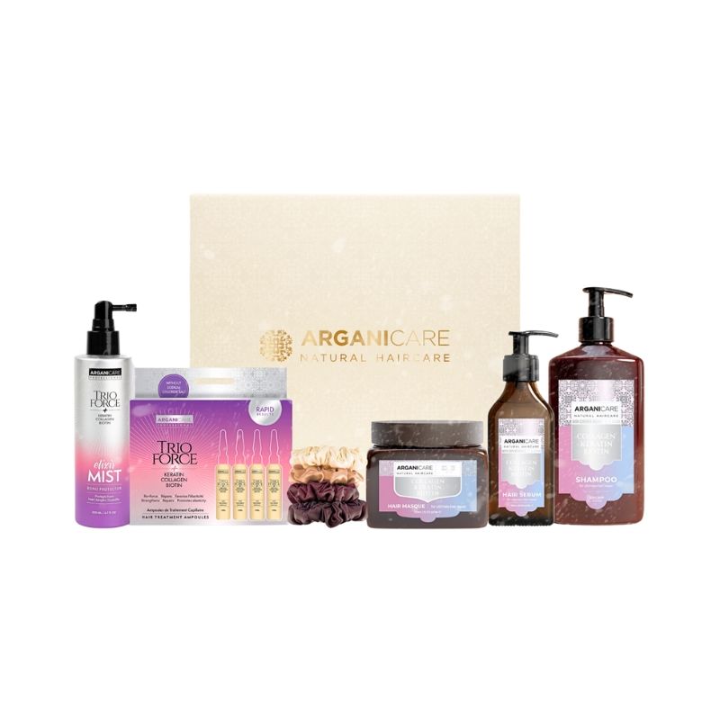 Coffret Capillare Prestige Cheratina, Biotina e Collagene Edizione Limitata 6 trattamenti Arganicare