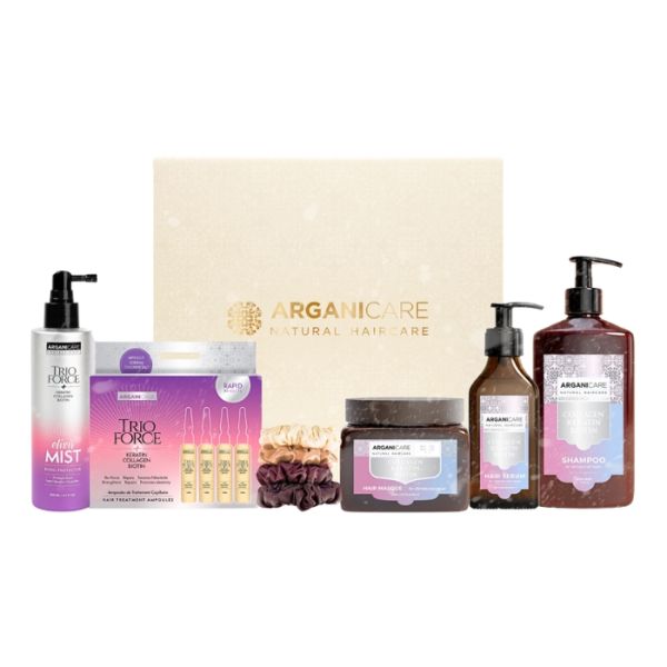 Coffret Capillare Prestige Cheratina, Biotina e Collagene Edizione Limitata 6 trattamenti Arganicare Coffret Capillare Prestige Cheratina, Biotina e Collagene Edizione Limitata 6 trattamenti Arganicare