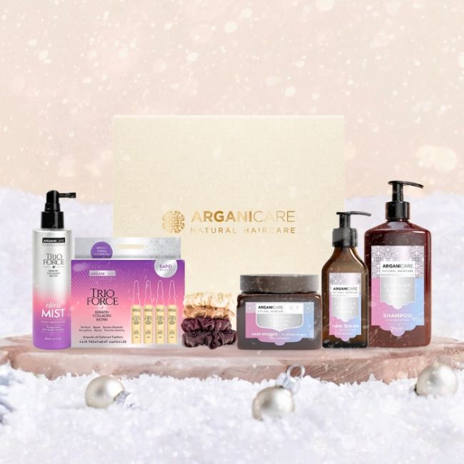 Coffret Capillare Prestige Cheratina, Biotina e Collagene Edizione Limitata 6 trattamenti Arganicare