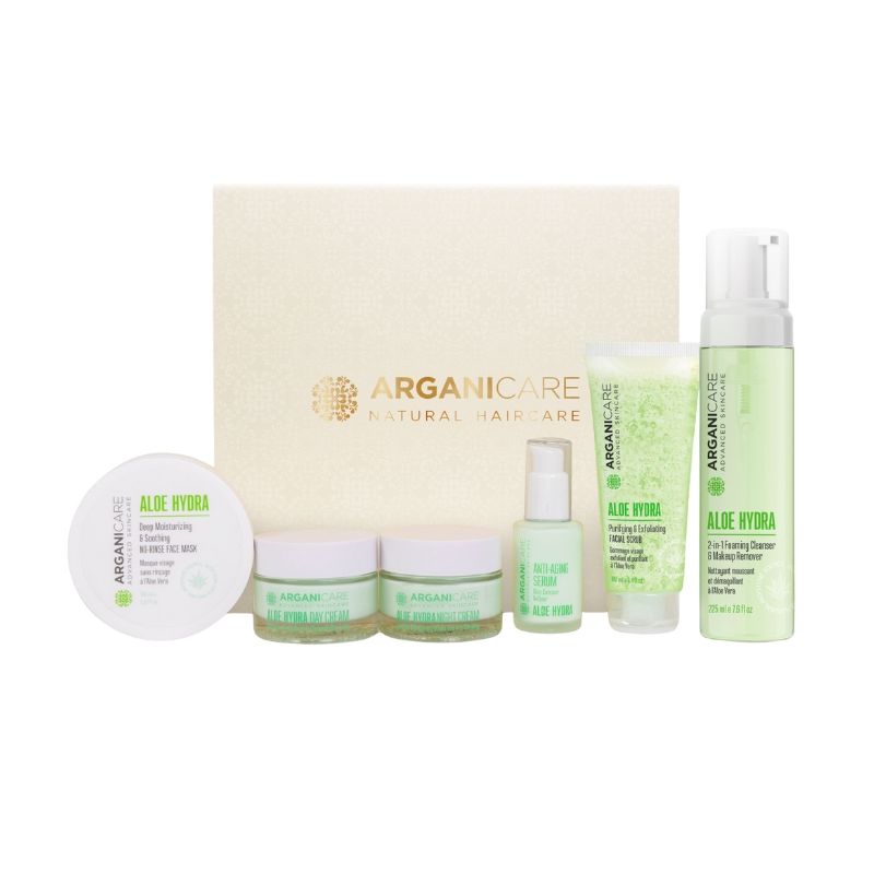 Coffret visage hydratant aloe vera 6 soins Arganicare
