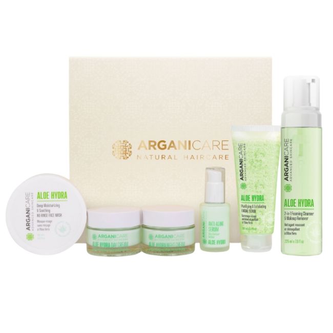 Cofre facial hidratante de aloe vera 6 cuidados Arganicare
