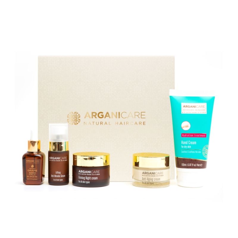 Cofre antiedad con aceite de argán Arganicare 5 tratamientos