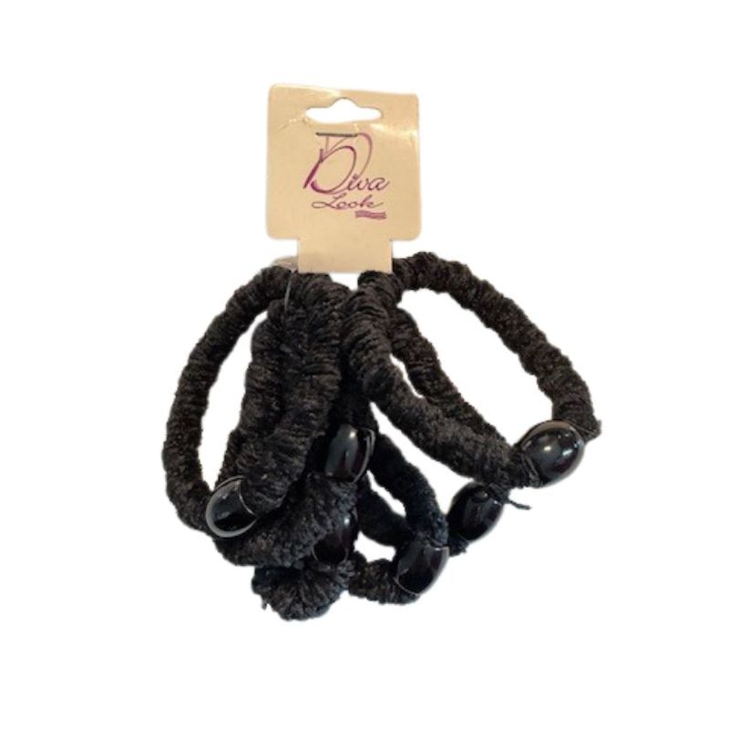 Lote 6 chouchou preto veludo Ellepi