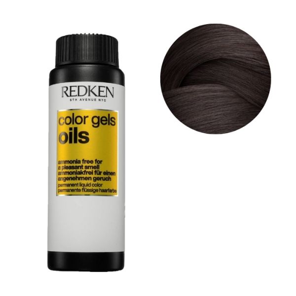 Coloración sin amoníaco 4ABn tostado oscuro Color Geles Aceites Redken 60ML