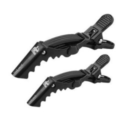 Long Black Hair clips X4