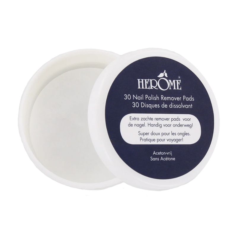 Disques de dissolvant soignant sans acétone Herôme 30pads