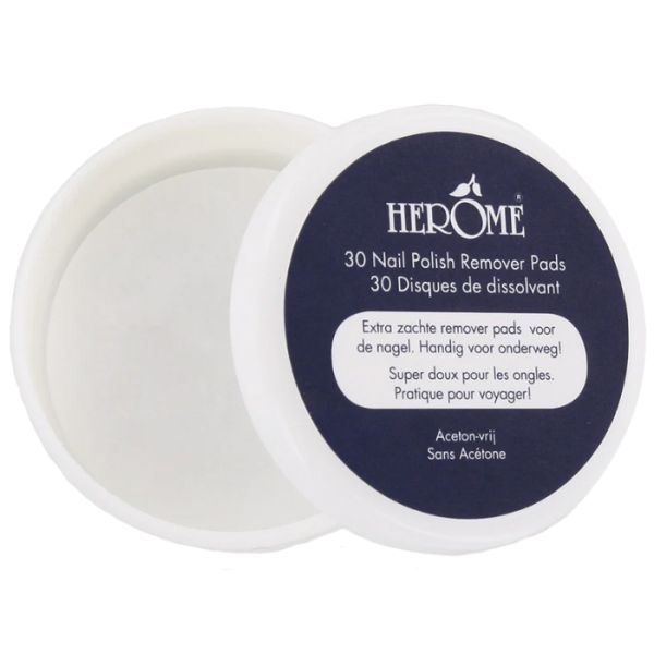 Disques de dissolvant soignant sans acétone Herôme 30pads