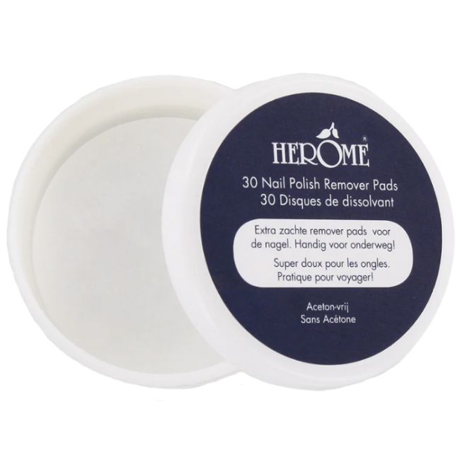 Disques de dissolvant soignant sans acétone Herôme 30pads
