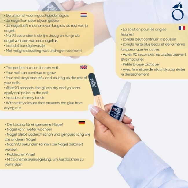 Colle à ongles & mini lime SOS Nail Repair Herôme 10ml