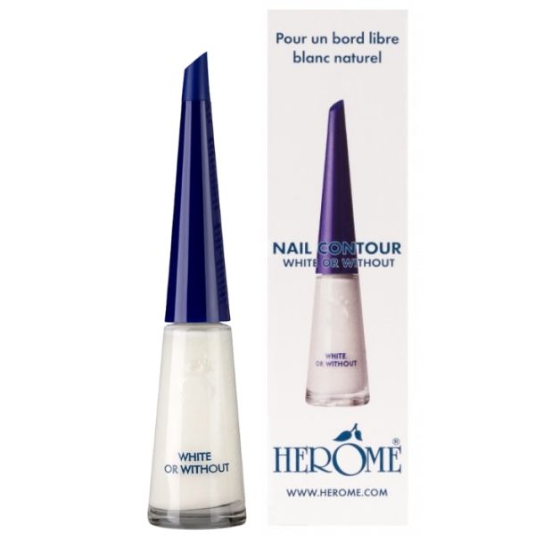 Vernis Bord parfait de l'ongle White Or Without Herôme 10ml