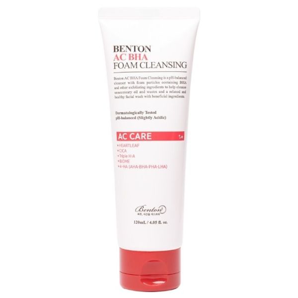 Nettoyant moussant anti-acné AC BHA Foam Cleansing Benton 120g