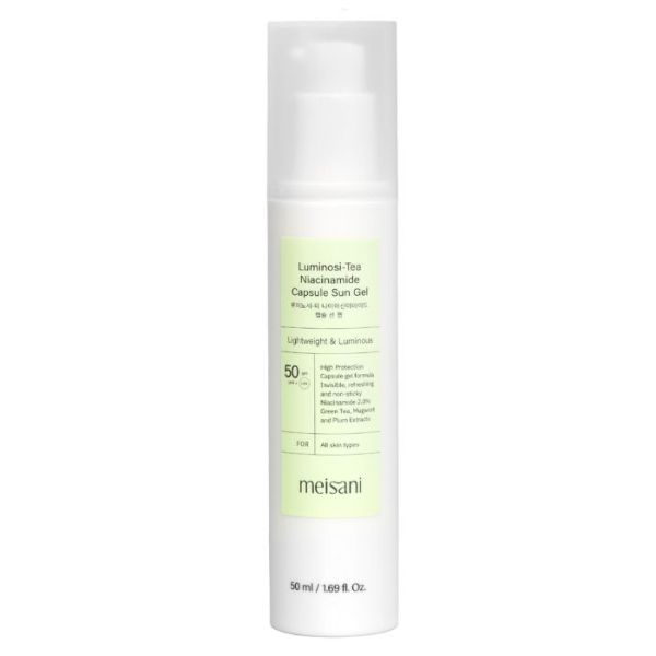 Gel solaire protection SPF50 Luminosi-Tea Niacinamide Meisani 50ml
