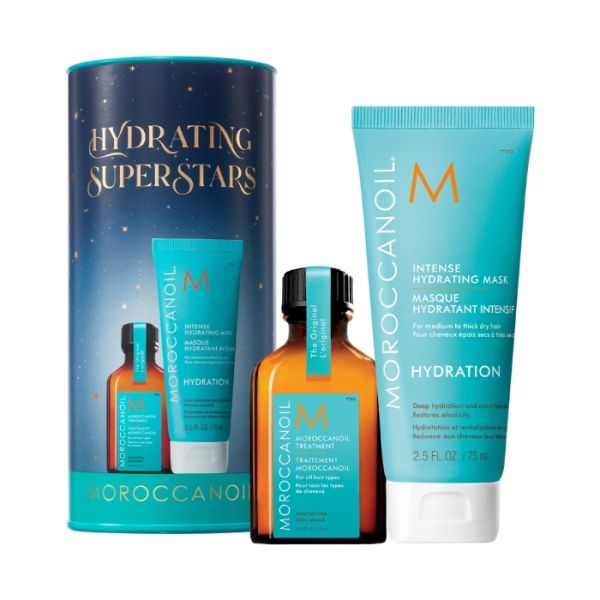 Box Duo soin Superstars de l'Hydratation masque + huile Moroccanoil
