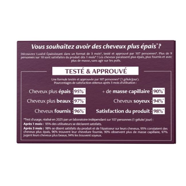 Complément alimentaire Epaississant cure 3 mois Luxéol 90 gélules