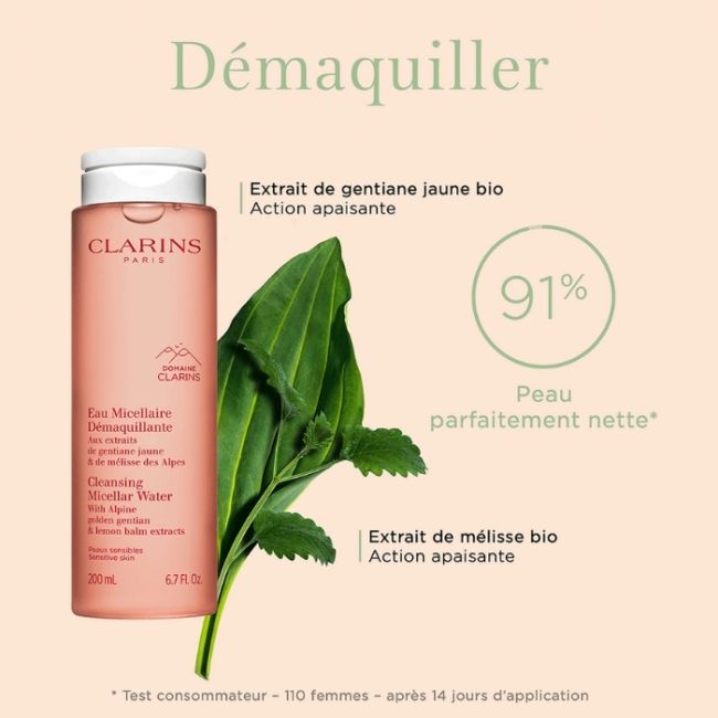 Eau micellaire démaquillante Clarins 200ml