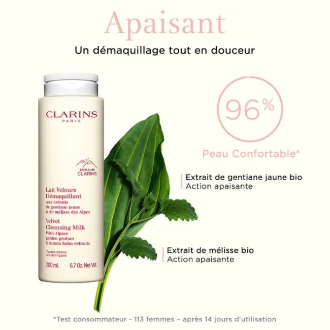 Lait Velours démaquillant Clarins 200ml