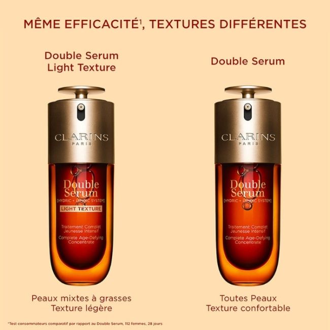 Sérum texture légère Anti-Âge raffermissant Double Serum Clarins 50ml