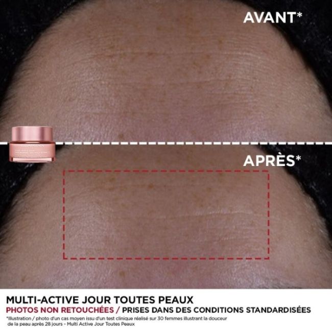 Crème lissante Booster d'éclat à la Niacinamide Multi-Active jour Clarins 50ml