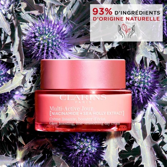 Crème lissante Booster d'éclat à la Niacinamide Multi-Active jour Clarins 50ml