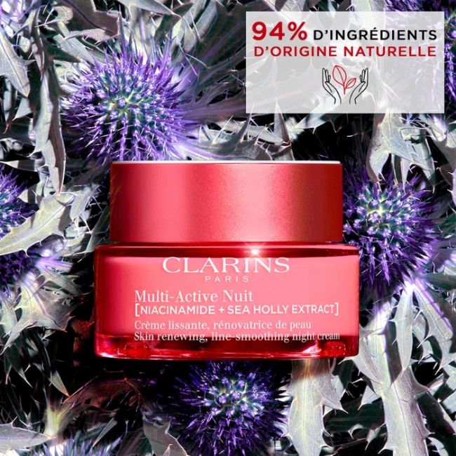 Crème Lissante Rénovatrice de peau à la Niacinamide Multi-Active Nuit Clarins 50ml