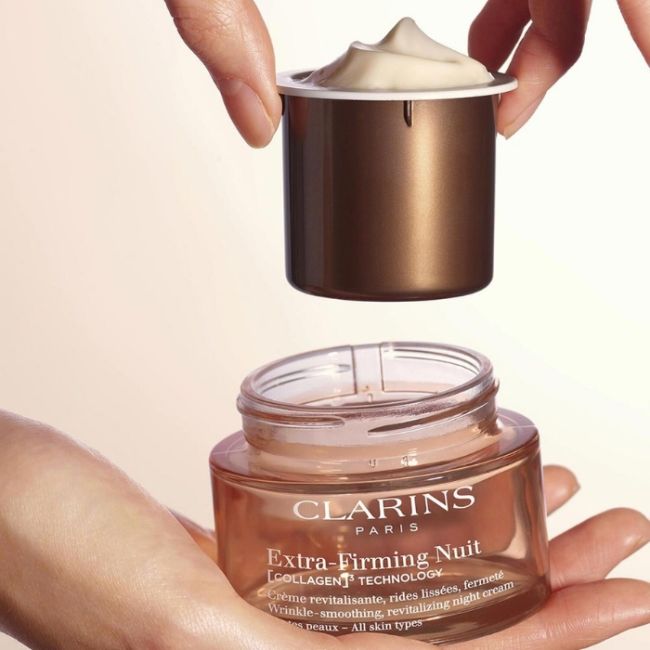 Crème revitalisante anti-rides fermeté au Collagen Extra-Firming Nuit Clarins 50ml