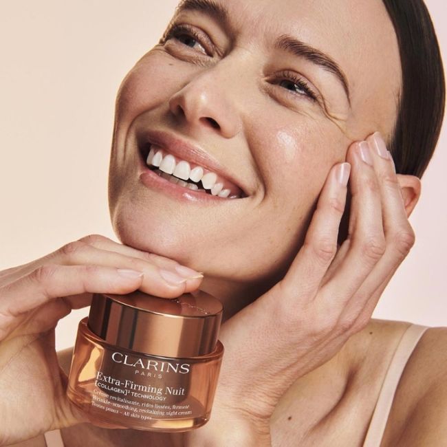 Crème revitalisante anti-rides fermeté au Collagen Extra-Firming Nuit Clarins 50ml