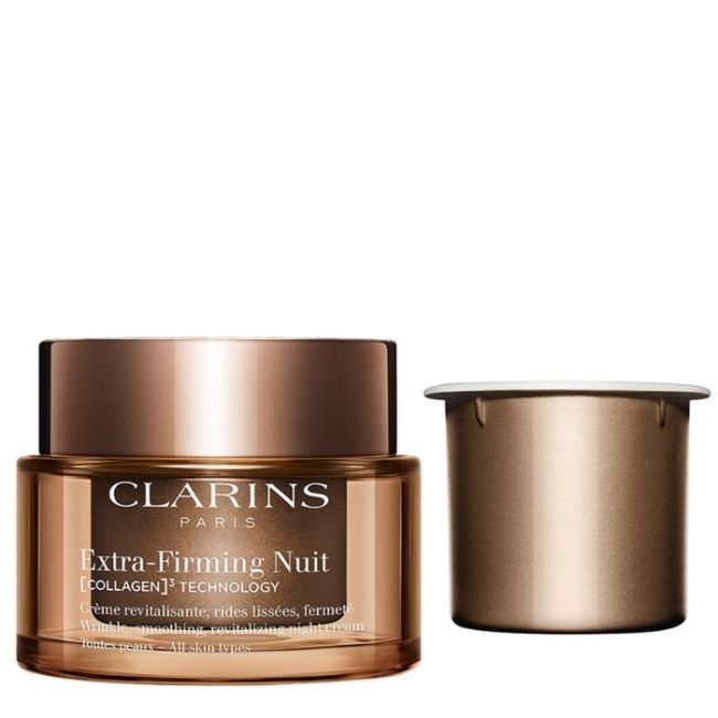 Recharge crème revitalisante anti-rides fermeté au Collagen Extra-Firming Nuit Clarins 50ml