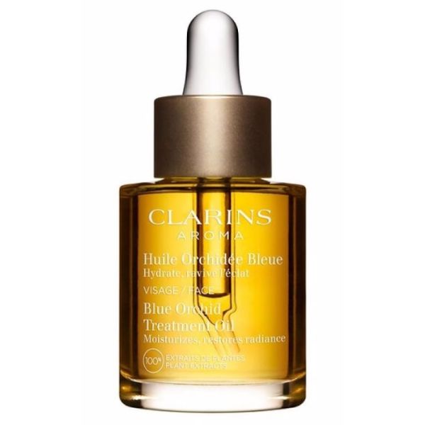 Aceite hidratante iluminador para pieles deshidratadas Orquídea Azul Clarins 30ml