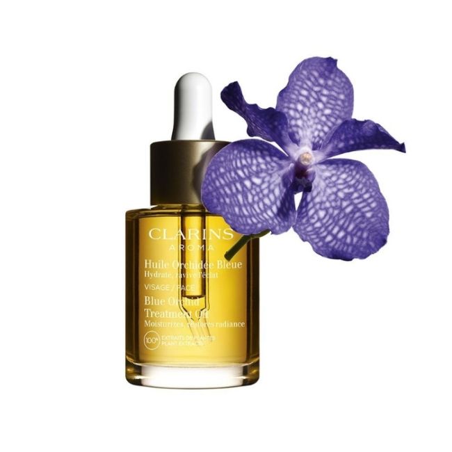 Hydraterende olie voor gedehydrateerde huiden Blauwe Orchidee Clarins 30ml