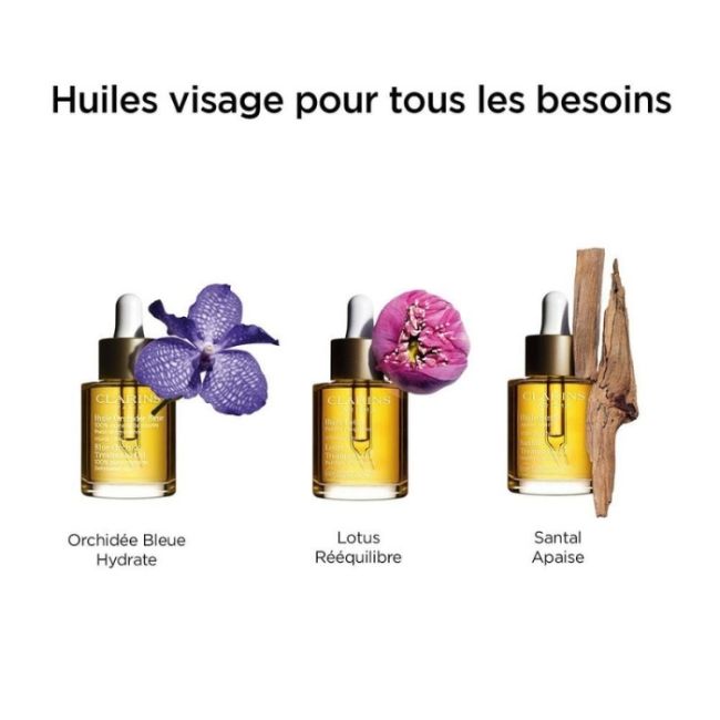 Huile hydratante éclat peaux déshydratées Orchidée Bleue Clarins 30ml
