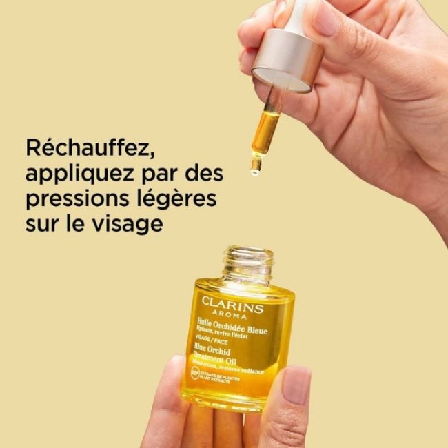 Hydraterende olie voor gedehydrateerde huiden Blauwe Orchidee Clarins 30ml