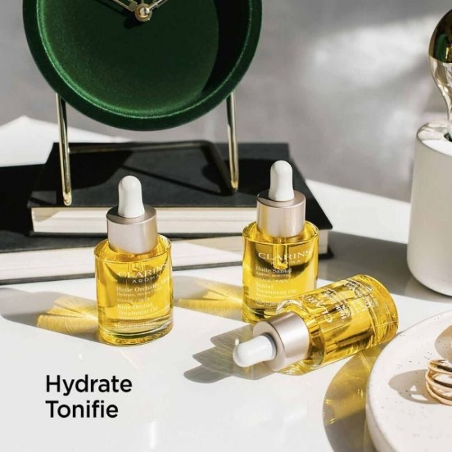 Olio idratante luminosità pelli disidratate Orchidea Blu Clarins 30ml