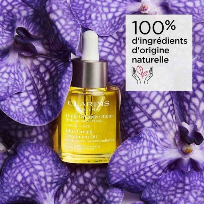 Huile hydratante éclat peaux déshydratées Orchidée Bleue Clarins 30ml