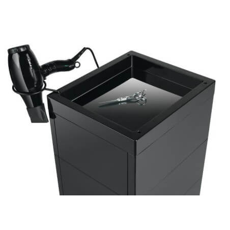 Mesa de serviço discreta preta