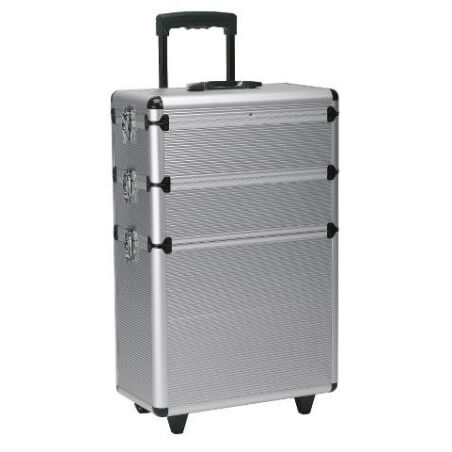 ALUMINIUM HAIRDRESSER CASE 3 PARTIES