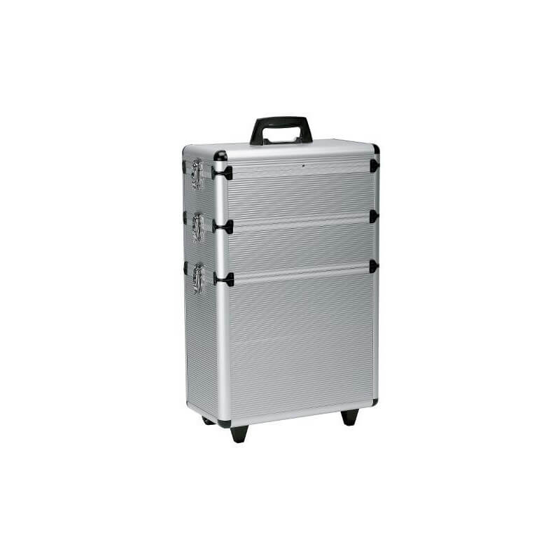 Originele aluminium koffer met 3 etages.