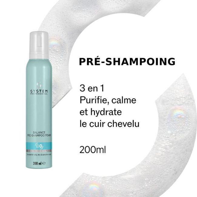 Pré shampooing mousse B0 Balance System Professional 200ML