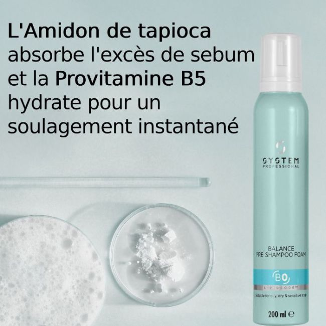 Pré shampooing mousse B0 Balance System Professional 200ML