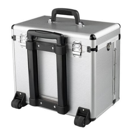 ALUMINIUM KAPPERSKOFFER MET VENSTERS