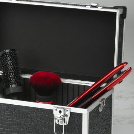 Valise de coiffure Croco Noire