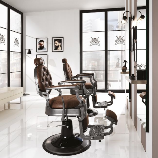 Fauteuil Barbier Hair Custom Roadster Gris Plomb