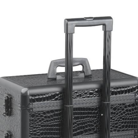 Valise de coiffure 3 élements Croco noire