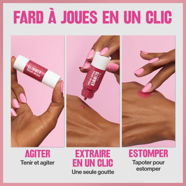 Blush liquide Glimmer Blush Drops Pink it over REVLON